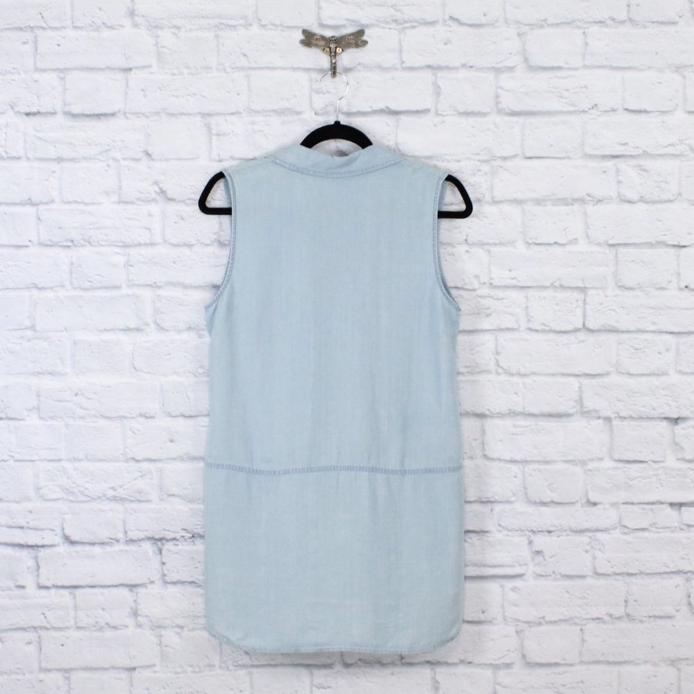 ELLEN TRACY Blue Lace-up Loose Fit Tank Top Size M - Picture 6 of 9